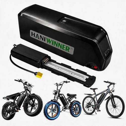 Image of Hailong 48V 18.2Ah E-Bike Battery - High-Capacity Water Bottle Style Lithium-Ion Pack with 50A Smart BMS, Anti-Theft Key Lock and Universal 4-PIN Connector - for 250W-1500W Motors