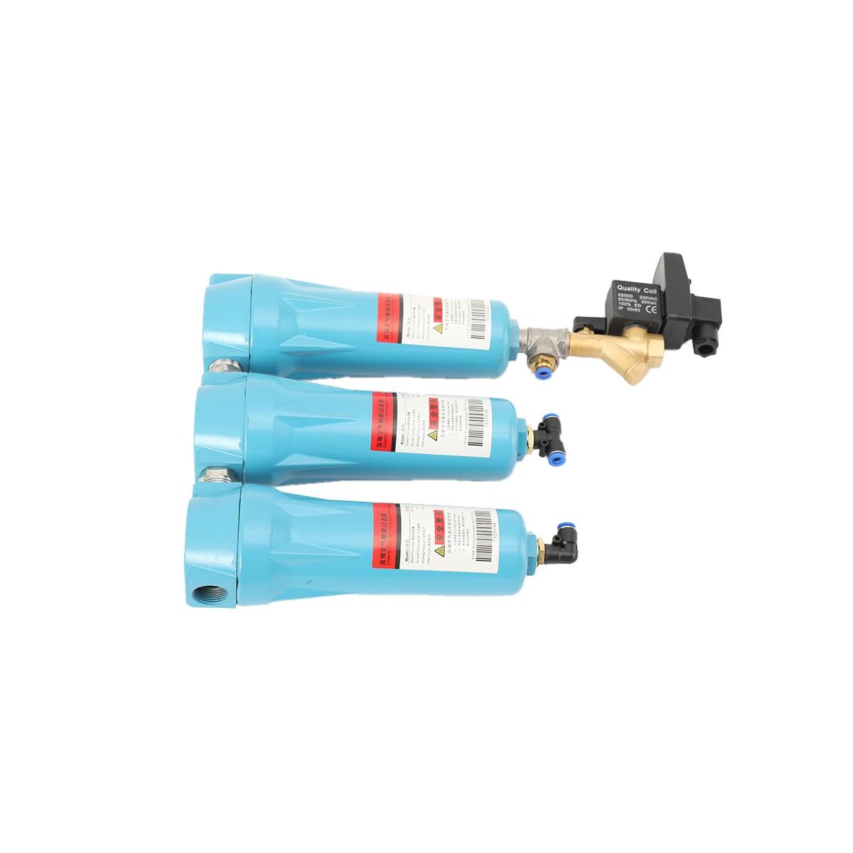 Druckluft-Präzisionsfilter, Zubehör für Luftkompressor,Q-015, P-015, S-015 Druckluft-Präzisionsfiltertrockner Set, Vollautomatischer Trocken-Öl-Wasser-Abscheider mit elektronisches Ablassventil