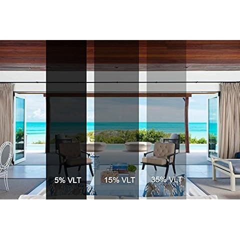 Sugo 3FT x 6FT Premium One Way Mirror Privacy Reflection Window Tint Film Energy Saver 5% VLT Cover