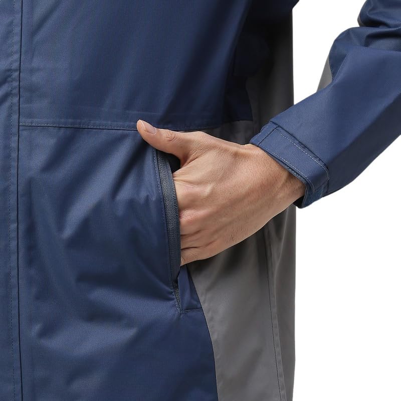Image of Zeel Raingear Stylish Rain Jacket for Men Waterproof for Bike Riders with Adjustable Hood along with inner pockets,Waterproof Rainwear with Lightweight Polyester Jacket, ZRR003