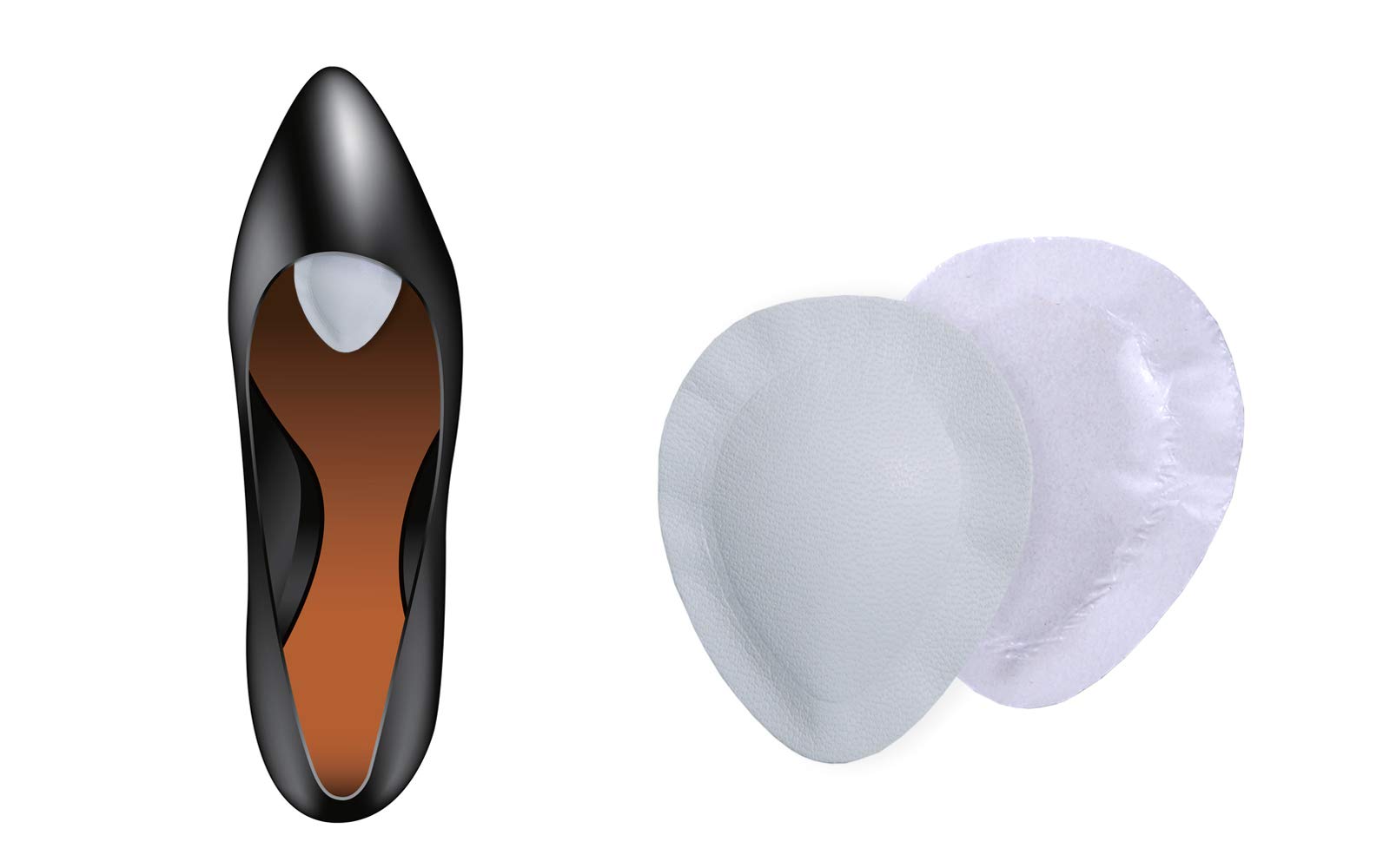 Półwkładki Wspierające Śródstopie, Dropmed Pelota Metatarsalna, Owalny Kształt, Wkładki Ortopedyczne do Obuwia, Kaps Dropmed (Kobiety/UK 5-7 / EUR 38-40)