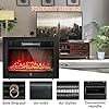 Giantex 28.5" Electric Fireplace Insert, Wall Recessed/Mounted, Freestanding Fireplace with Remote Control, 3 Color Adjustable Flames, 2 Modes Heat, 8 H Timer, 5 Brightness Settings, 750/1500W Heater #4