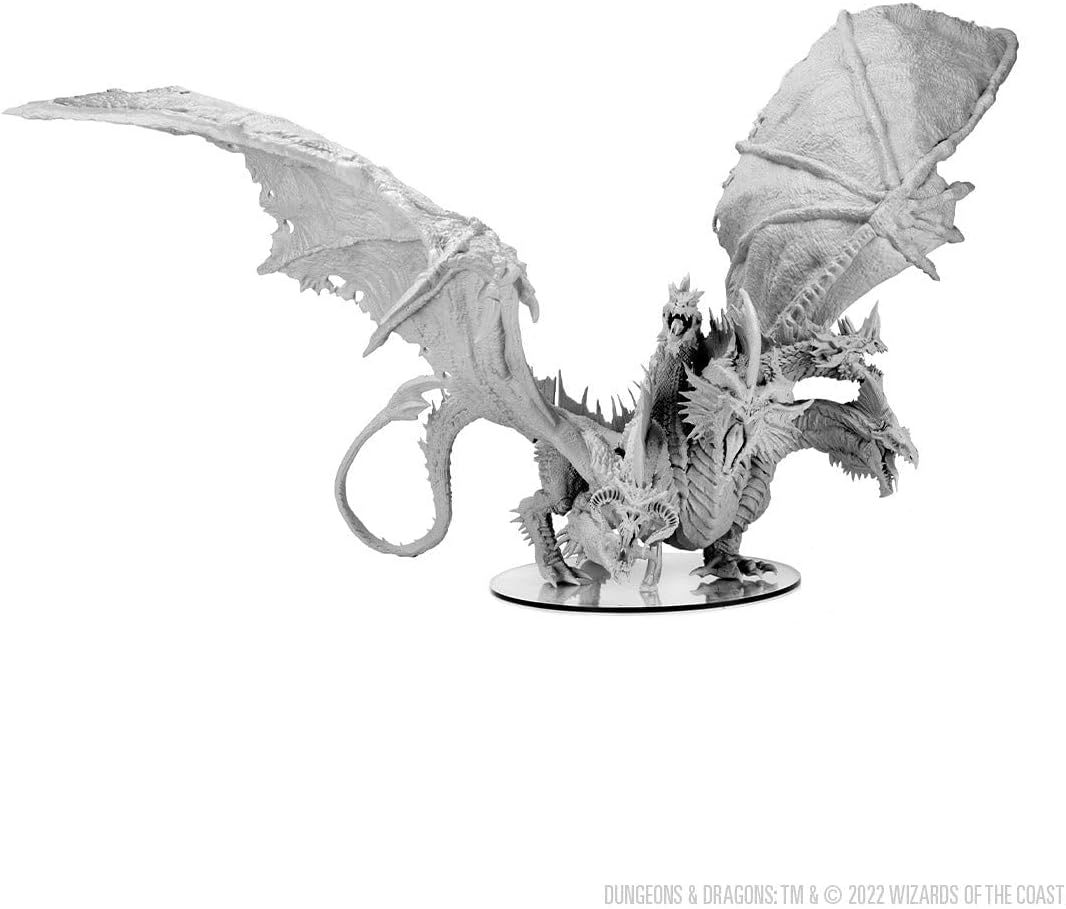 WizKids D&D Nolzur's Marvelous Miniatures: Gargantuan Tiamat,Gray