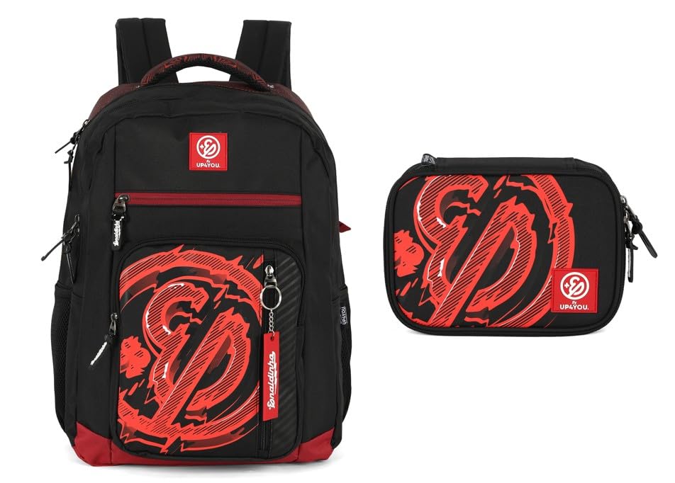 Kit Mochila Escolar Costas Enaldinho Estojo Box Vermelh 2026 Vermelho Enaldinho
