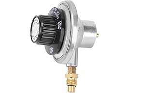 Adjustable Pressure Regulator, Zinc Alloy 1"-20UNF Propane Gas Low-Pressure Adjustable Regulator Control...