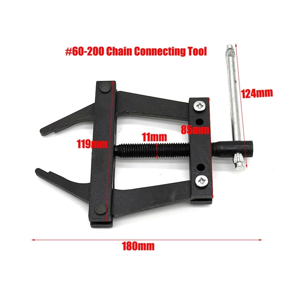 Utensile for il collegamento della catena di motociclette, biciclette e auto, estrattore for catene a rulli, supporto for attrezzi n. 60-200