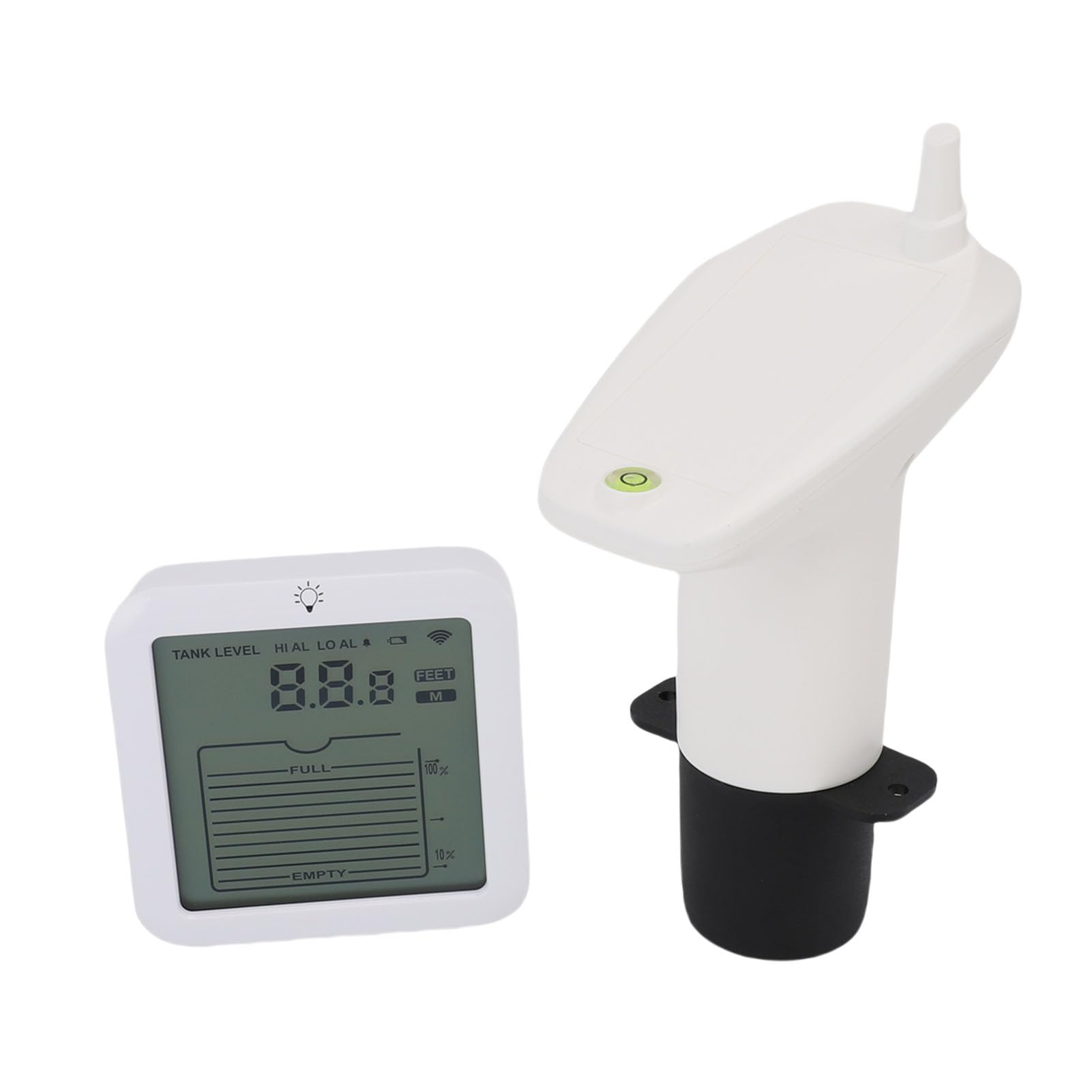 Topiky Sensore di Livello Ad Ultrasuoni Acqua IP65 Trasmettitore Impermeabile Misuratore di Livello di profondità del Serbatoio del Liquido con Display della Temperatura Portata Esterna Wireless