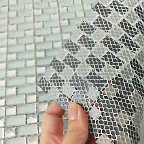 Diflart Mirror Glass Mosaic Tile Crystal Diamond Mosaic Tile Honed Silver Backsplash For Kitchen Bathroom Wall Tiles Pack Of 5 Sheets #TOP4