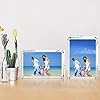 AMEITECH Acrylic Photo Frames,3.5x5'' Double Sided Magnetic Picture Frame, Desktop Frameless Postcard Display (5 Pack)