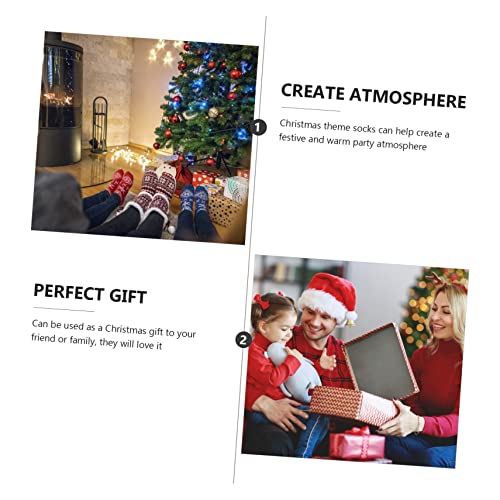 SHOWERORO 3 Pares De Meias De Impressão 3D De Natal Meias Impressas Meias De Natal Meias Tabi Meias