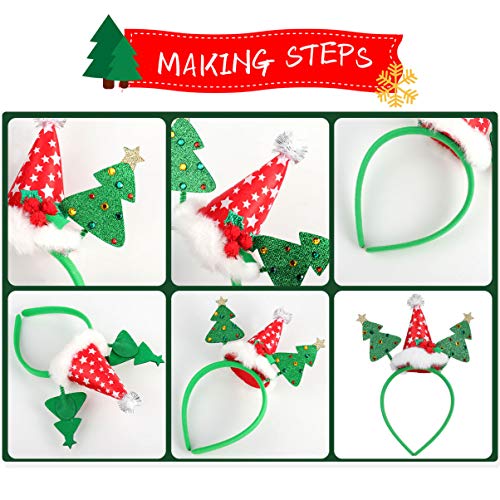 NUOBESTY Conjunto de Tiaras E Ã“culos de Natal para Decorações de Festas de Natal Crianças Adultos N