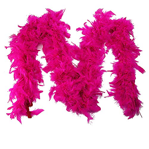 Feder-Boa, Länge circa 180 cm, Kostüm-Accessoire, Charleston, 20er Jahre, Flapper, Karneval, Mottoparty Schwarze Federboa, Truthahn-Boa-Federn für...