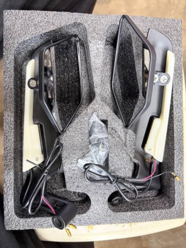 Blade Rotating Rear View Wing Mirrors with LED Light for Pack of 2 - Image 6