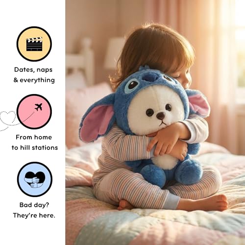 Image of Flufies Plush Soft Toys for New Born Baby and Baby Boy - Soft and Easy Wash Plush - Huggable Plush Toys for Girls and Boys - Soft Toy for Home Decor (20 cm Hoodie Bear)