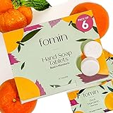 FOMIN Foaming Hand Soap Tablets (6 Count) - Makes 48 fl oz (6 x 8 fl oz) - Basil Mandarin Foaming Ha