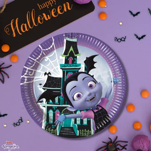 Disney Halloween Plates, Large Paper Halloween Plates, Halloween Party Table Plates, Halloween Party Plates, Vampirina Plates #TOP1