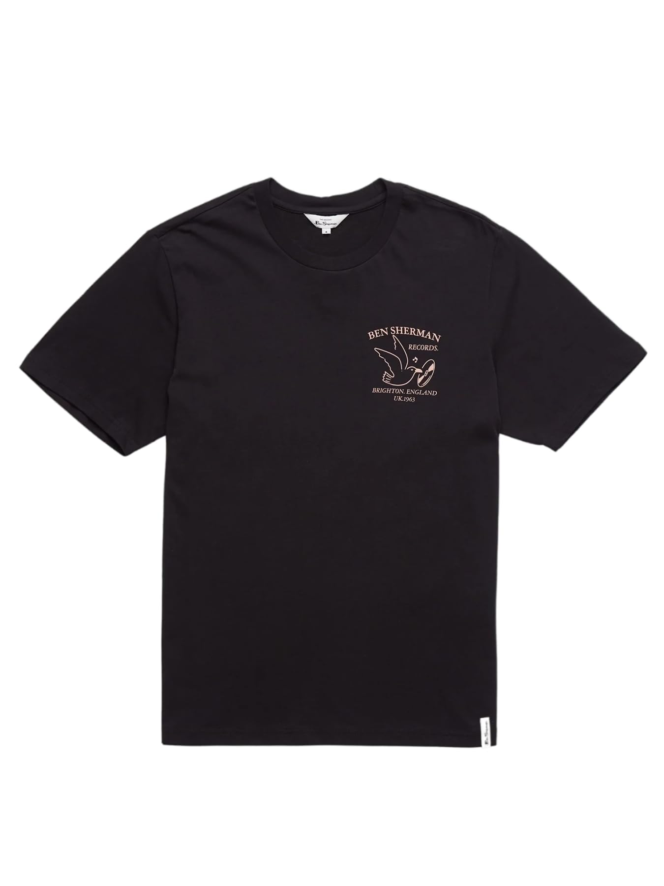Ben Sherman (0071384IL męska koszulka z nadrukiem Brighton Records w kolorze czarnym od 2XL do 5XL