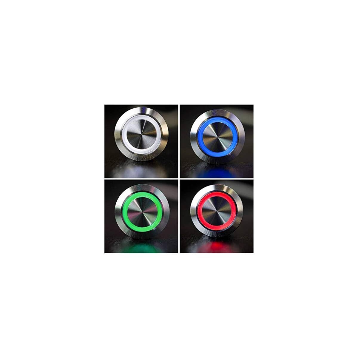 Metzler Aufputz Türklingel V2A Edelstahl - in Anthrazit RAL 7016 - Gravur - wasserdichter LED-Taster - Befestigung mit Dämmstoffdübel möglich - modernes Design