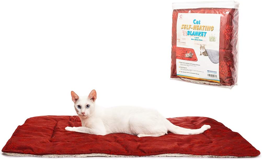 PAWCHIE Cat Self-Heating Pad Self-Warming Pet Bed Mat Blanket Suede Winter Warm Blanket for Puppies and Cats