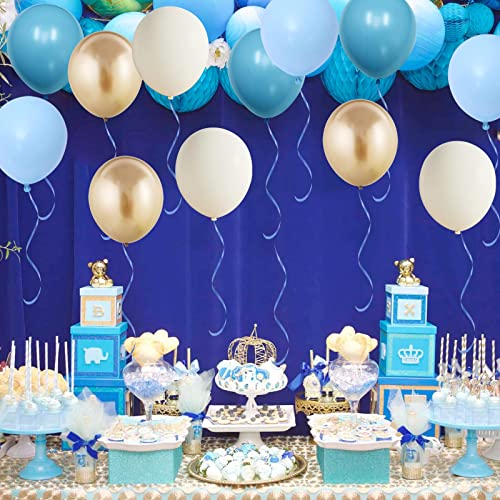 Metallic Confetti Balloons - 12 Inch Latex in Blue, Green, Pink, Purple, Red & Black with Ribbons for Baby Shower, Wedding, Birthday Party Decoration - Image 6