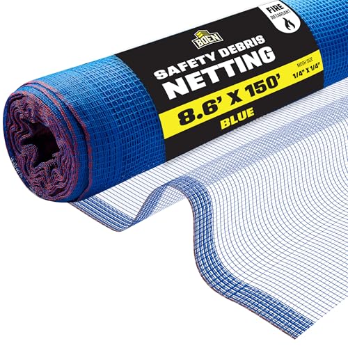 Image of Safety Netting 8.6'x150' 1 /4 inch Blue, Fire Retardant Debris Fence