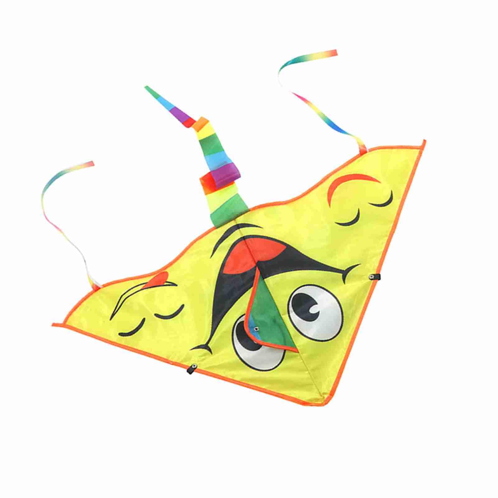 Vistreck Portable Children Triangle Cartoon Kite - Fun Smile Pattern for Family Outdoor Activities