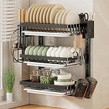 TapferBahn 2/3 Niveles Escurridor De Platos De Pared,Escurreplatos Pared con...