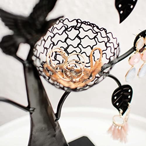 Jewelery stand in "Tree" design - black approx. 43 x 39 x 8 cm - jewelery holder storage and presentation - Grinscard