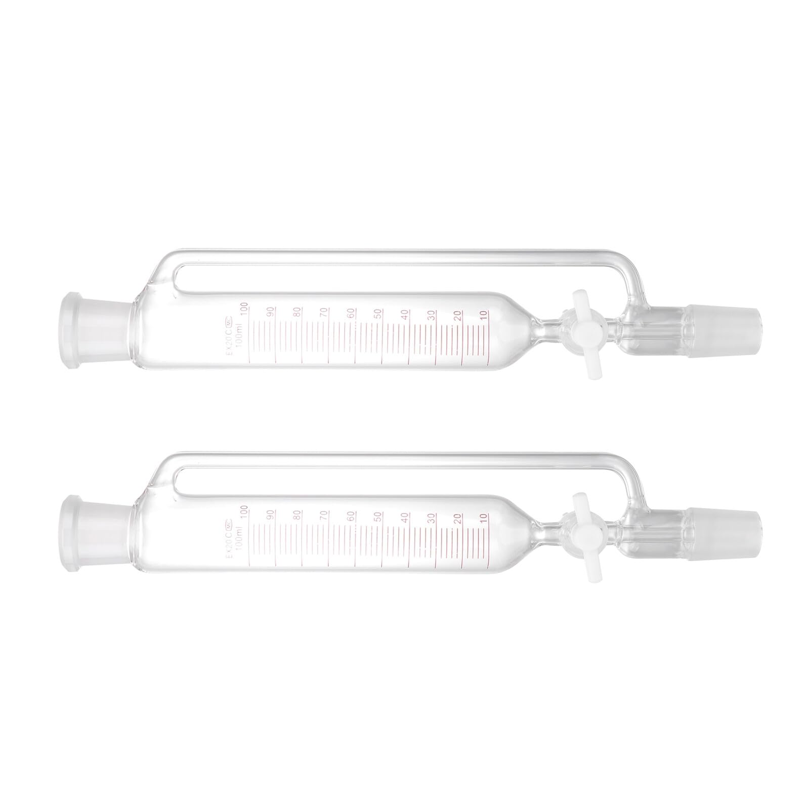 Synthetischer Scheidetrichter mit Ptfe Absperrhahn Zylindrische Form und Chemische Beständigkeit für Laborflüssigkeitstrennung und Destillationsgeräte