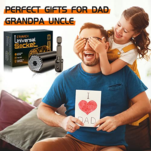 Universal Socket Tools Gifts for Men- 2 PACK Gifts for Dad Birthday Gift Super Universal Socket Set, Cool Stuff Gadgets for Men Women Husband Him Multi Socket Grip with Power Drill Adapter 7-19mm - Image 3