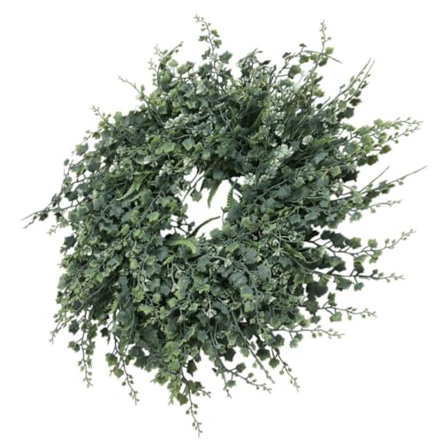 MUSISALY Hanging Plants Artificial Daffodil Wreath Leaf Wall
