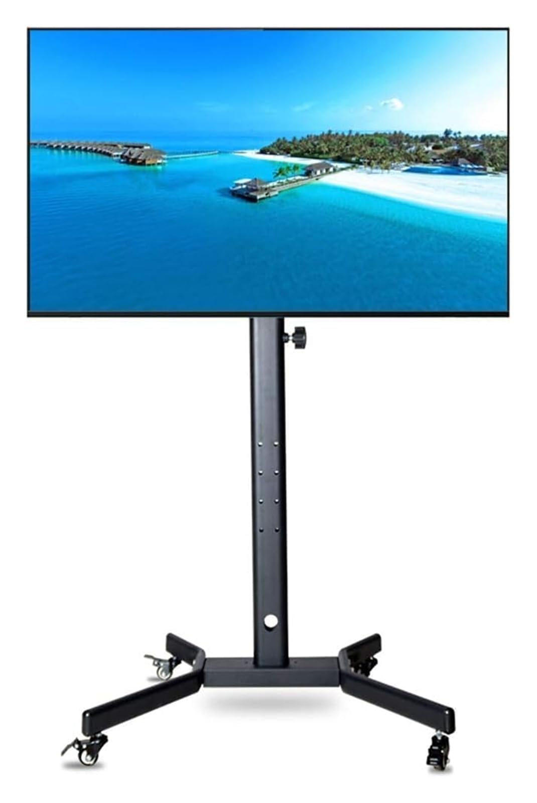 Soporte para TV con Ruedas y Altura Ajustable, Soporte de Montaje y Ruedas, Soporte para TV móvil para Pantallas de 32" 70", Oficina en casa y Eventos