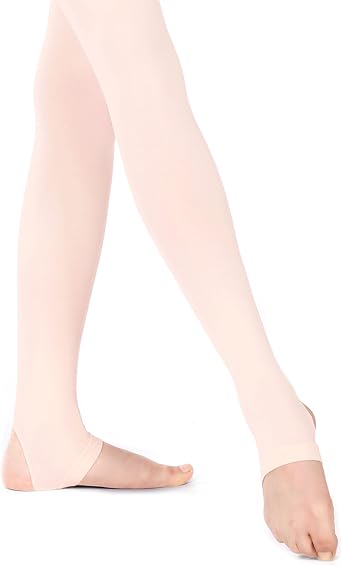 Toddler Girls Women Stirrup Tights for Dance, Ballet, Gymnastics, School