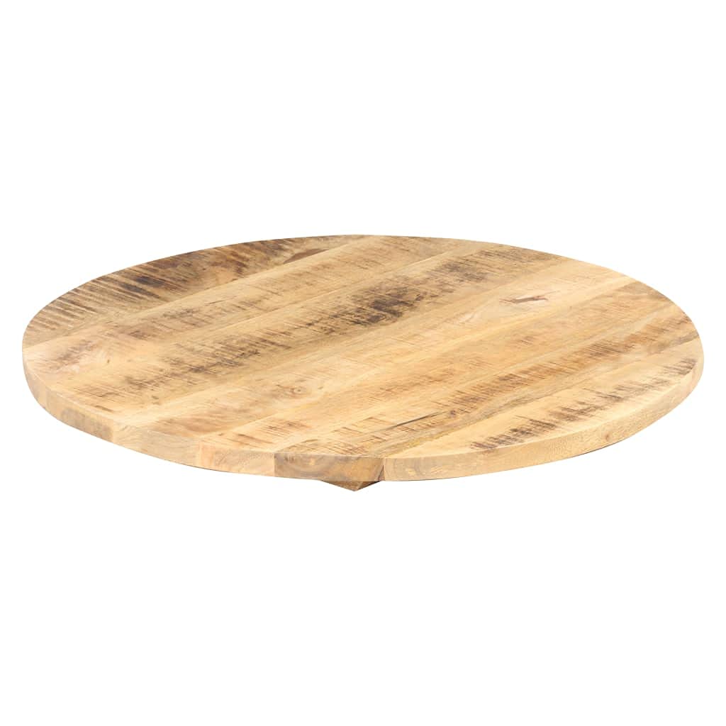vidaXL Superficie de Mesa Redonda Tablero Comedor Repuesto Salón Sala de Estar Oficina Mueble Encimera 25-27 mm 60cm Madera Maciza de Mango