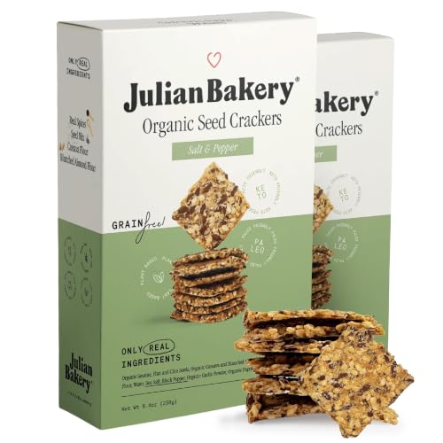 Julian Bakery Organic Seed Crackers, Salt & Pepper