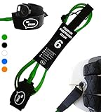 Ho Stevie! Premium Surf Leash [1 Year Warranty] Maximum Strength, Lightweight, Kink-Free, Types of Surfboards. 7mm Thick (1/4