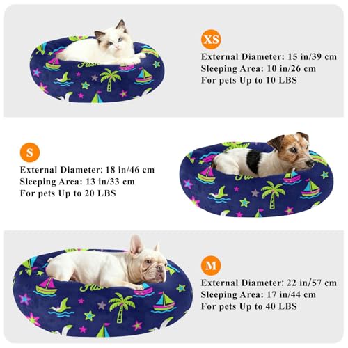 Lit pour chat confortable taille S bleu marine chaud - 8
