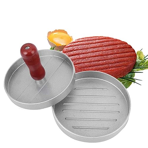 Image of Hamburger Patty Maker Burger Tikki Mold Non-Stick Zinc Alloy Presser for Barbecue Grilling Burger Press Patty Maker for Home, Kitchen, Hotel, Restaurants (1Pcs)