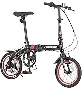 Amazon | カノーバー(CANOVER) 折りたたみ自転車 14インチ 6段変速 46T