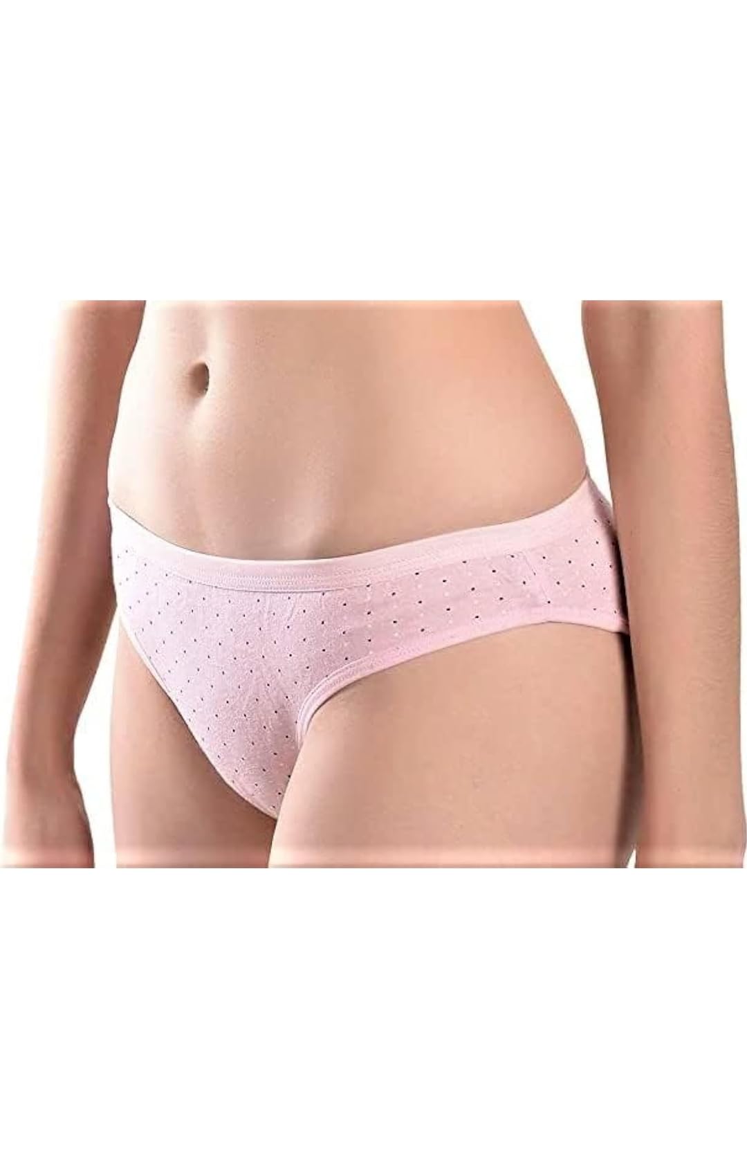 Women's Cotton Bikini Panty with Polka Dot Patterns (Pack of 3) Blue, Yellow,Pink Colors Cool Cotton Fabric for Summer.-picture-21