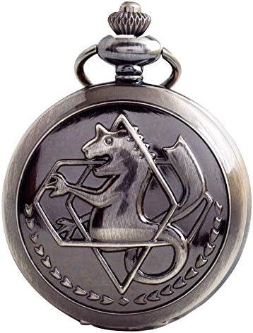 BOSHIYA Fullmetal Alchemist Pocket Watch with Chain Box for Cosplay Accessories Anime Merch
