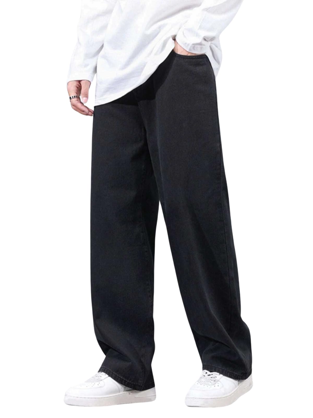 greciilooks Men's Loose Low Rise Regular Cargo Pant Baggy | Cotton Jeans-picture-43