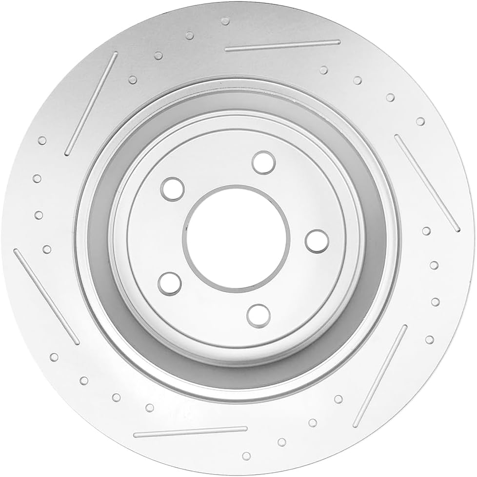 ECCPP 5383 2pcs Rear Solid Disc Brake Rotors Fit For Chrysler For Grand Voyager 2000For Chrysler For Town & Country 1997-2007,For Chrysler For Voyager 2003For Dodge For Caravan 2000-2007