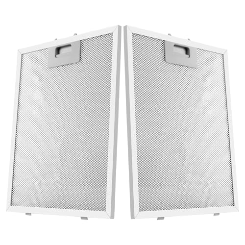 Extractor Fan Filters,2 Pieces Cooker Hood Filter,Extractor Hood Filters,Kitchen Extractor Fan Filter,Kitchen Hood Filters,Universal 5-Layer Aluminum Filter Range Hood Accessories,320x260 mm