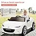 TCARAIWEN 12V Ride On Car for Kids, Mazda MX-5 Licensed Electric Vehicle with Remote Control, Bluetooth Player,White
