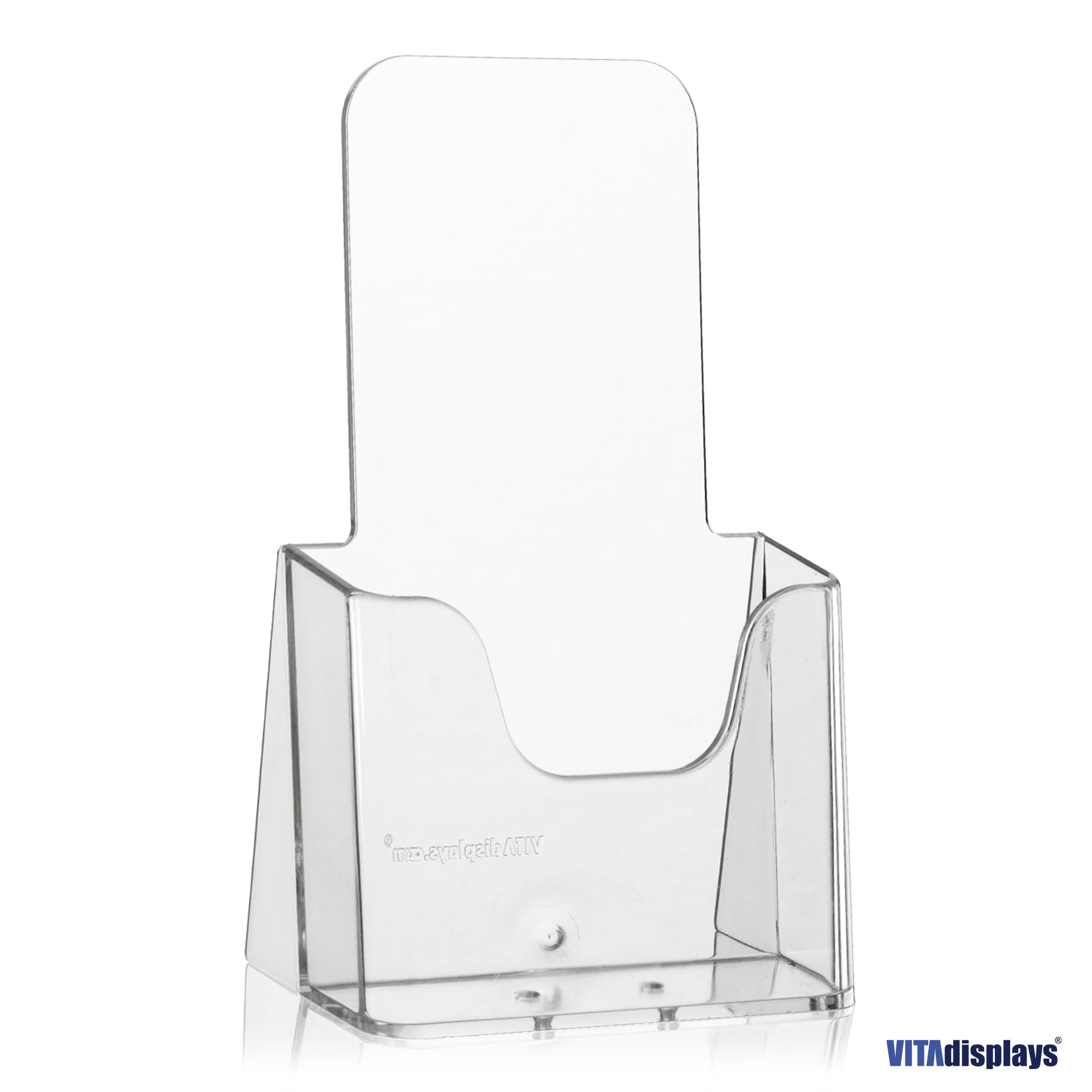 Soportes de sobremesa para folletos - Soportes para folletos de VITAdisplays Transparente, DIN Largo (DL) Pack 100 unidades