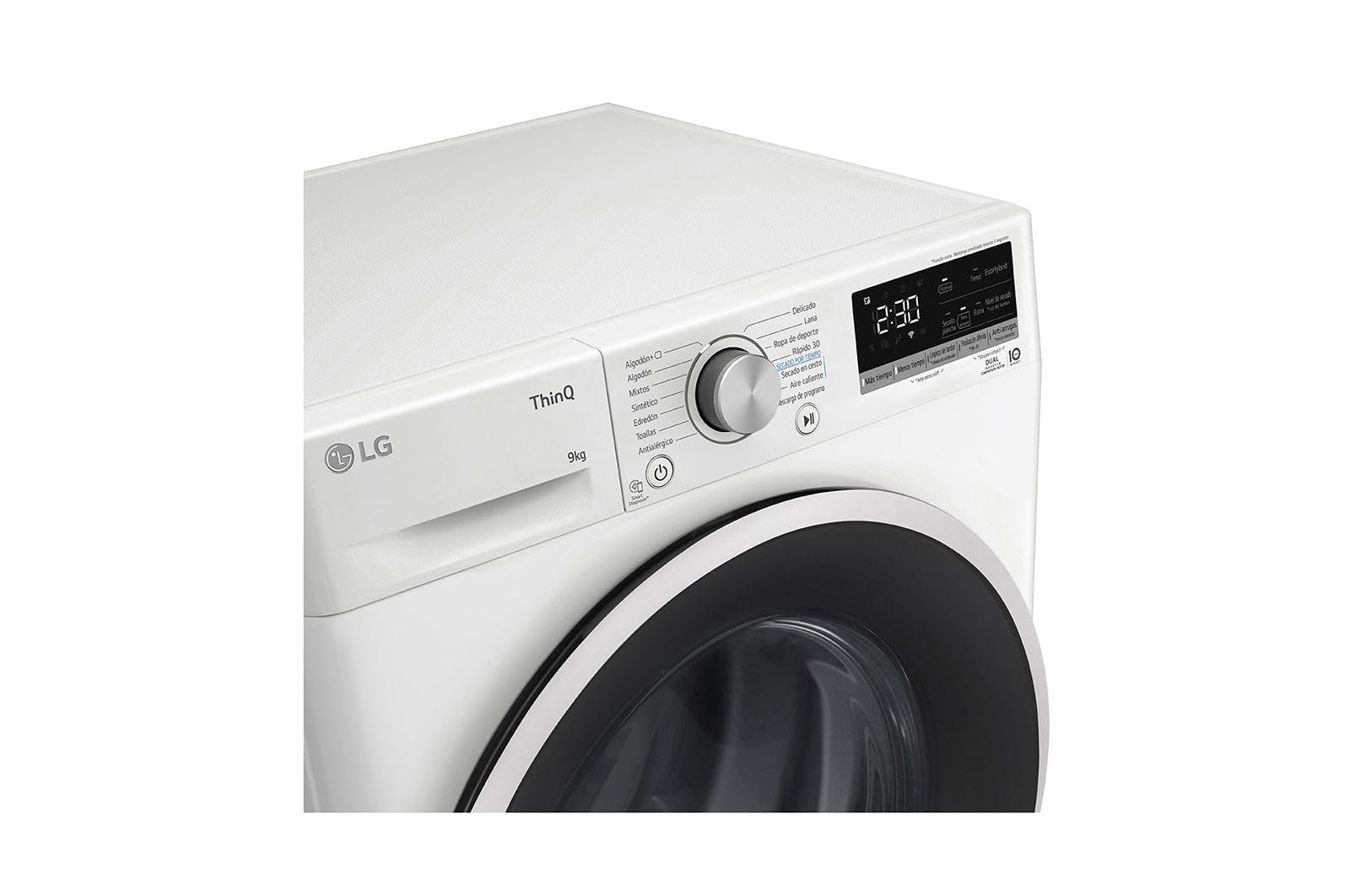 LG RH90V5AV6N Asciugatrice Smart a Carica Frontale 9 Kg, Libera Installazione, Classe D, Intelligenza Artificiale, 60 x 69 x 85 cm - Bianco
