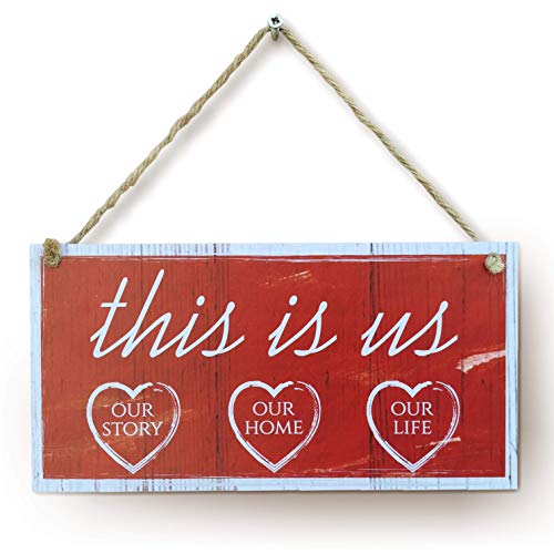 CARISPIBET This is us Signs - Decoración del hogar, placas decorativas, pedimentos de pared, accesorio de casa Cover