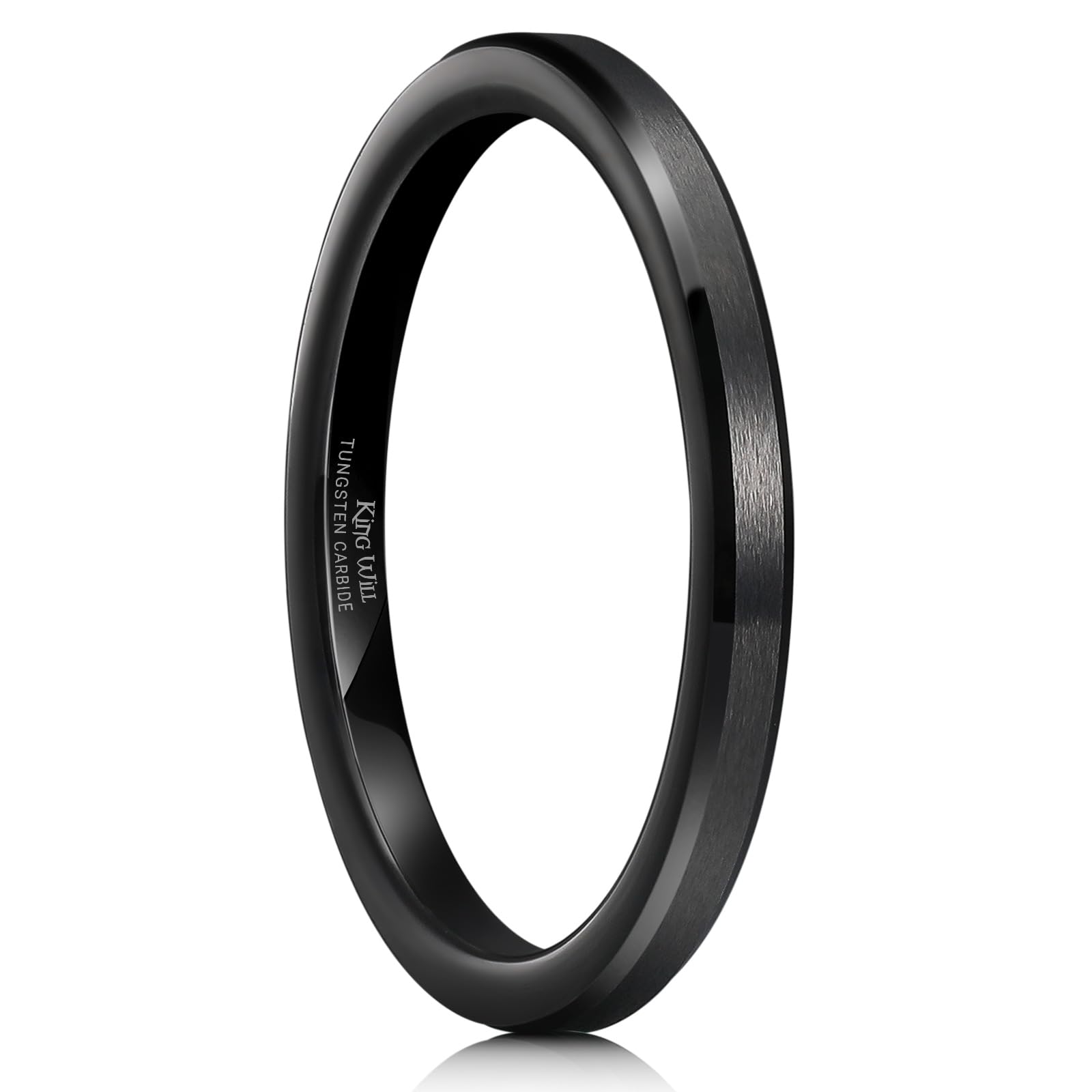King Will Tungsten Men's Wedding Ring - Available in 6mm to 10mm