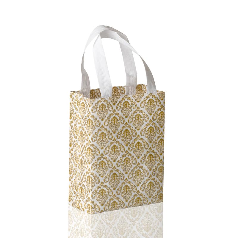 Image of Lavya Festive Special Reusable Non-Woven Laminated Gift Bags, Wedding Gifts, Shagun Lifafa, Mithai, Jewellery, Traditional Gifting Carry Bag (Extra-Small - 6.75x9x3, White, Pack of 50)